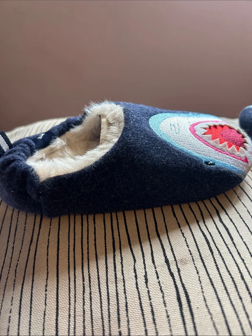 Joules Navy Shark Slippers